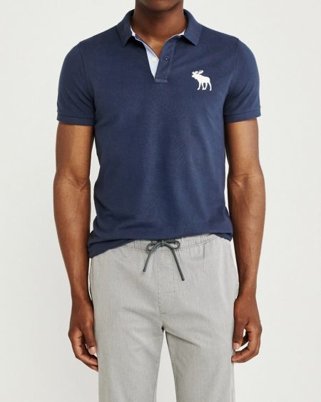 Hình Áo thun polo Abercrombie & Fitch AF-US-P49 Super Slim Exploded Icon Polo