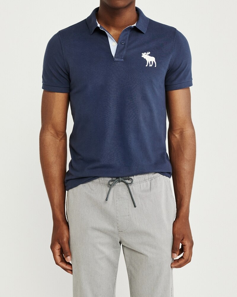 Hình Áo thun polo Abercrombie & Fitch AF-US-P49 Super Slim Exploded Icon Polo