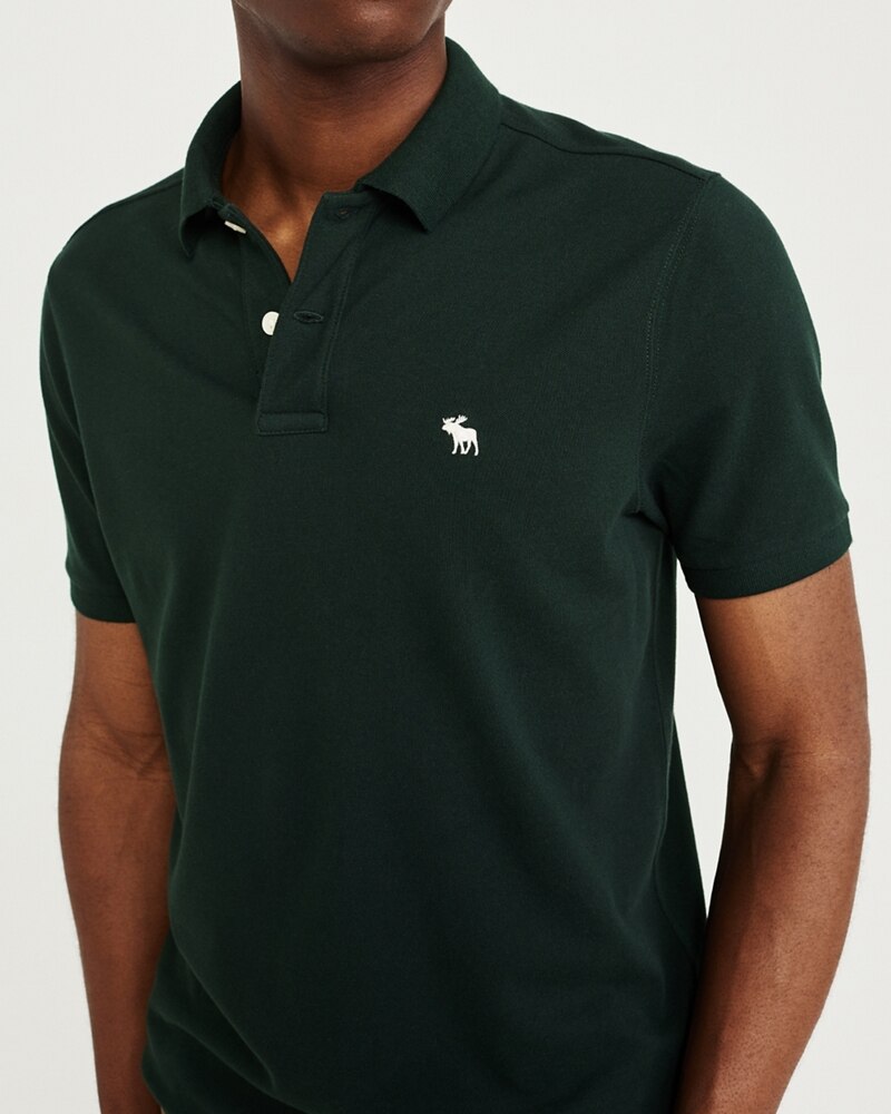 Hình Áo thun polo Abercrombie & Fitch AF-US-P56 Stretch Icon Polo Dark Green