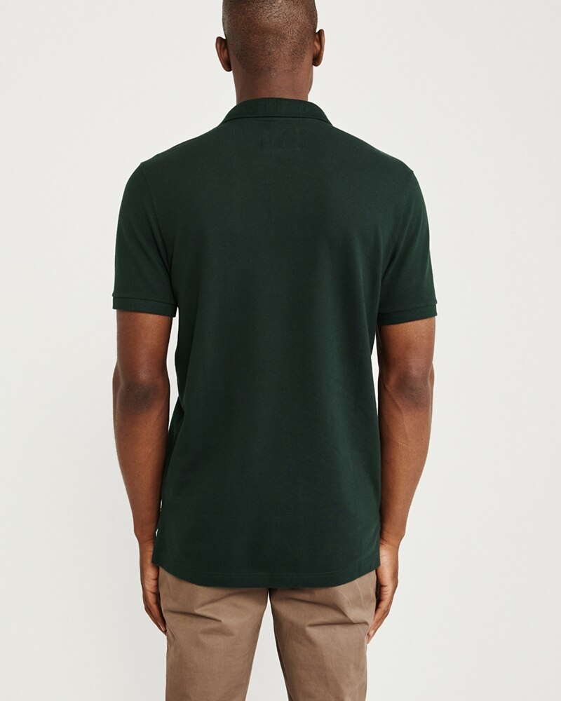 Hình Áo thun polo Abercrombie & Fitch AF-US-P56 Stretch Icon Polo Dark Green