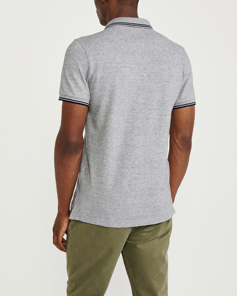Hình Áo thun polo Abercrombie & Fitch AF-US-P57 Stretch Icon Polo Grey