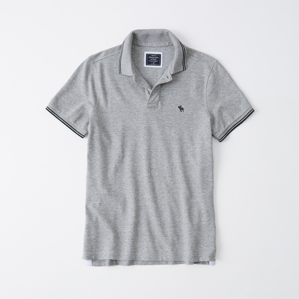 Hình Áo thun polo Abercrombie & Fitch AF-US-P57 Stretch Icon Polo Grey