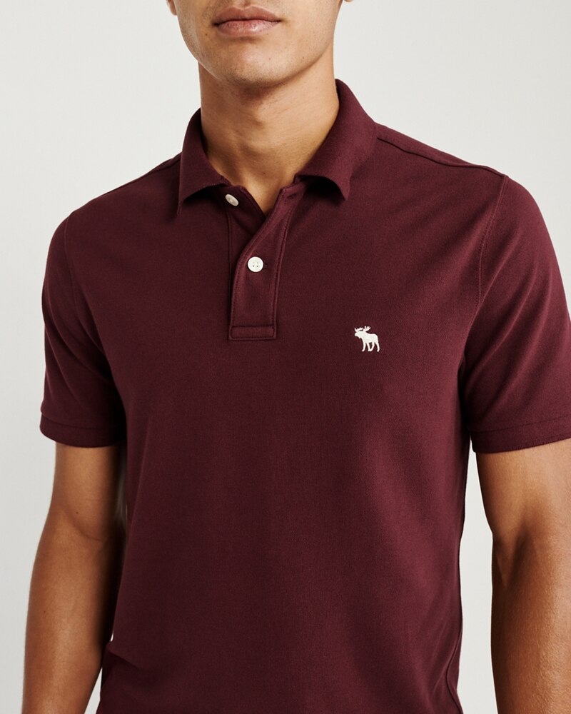 Hình Áo thun polo Abercrombie & Fitch AF-US-P58 Stretch Icon Polo Burgundy