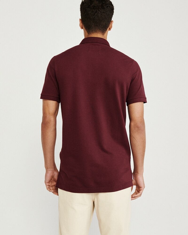 Hình Áo thun polo Abercrombie & Fitch AF-US-P58 Stretch Icon Polo Burgundy