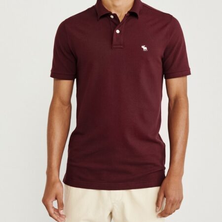 Hình Áo thun polo Abercrombie & Fitch AF-US-P58 Stretch Icon Polo Burgundy