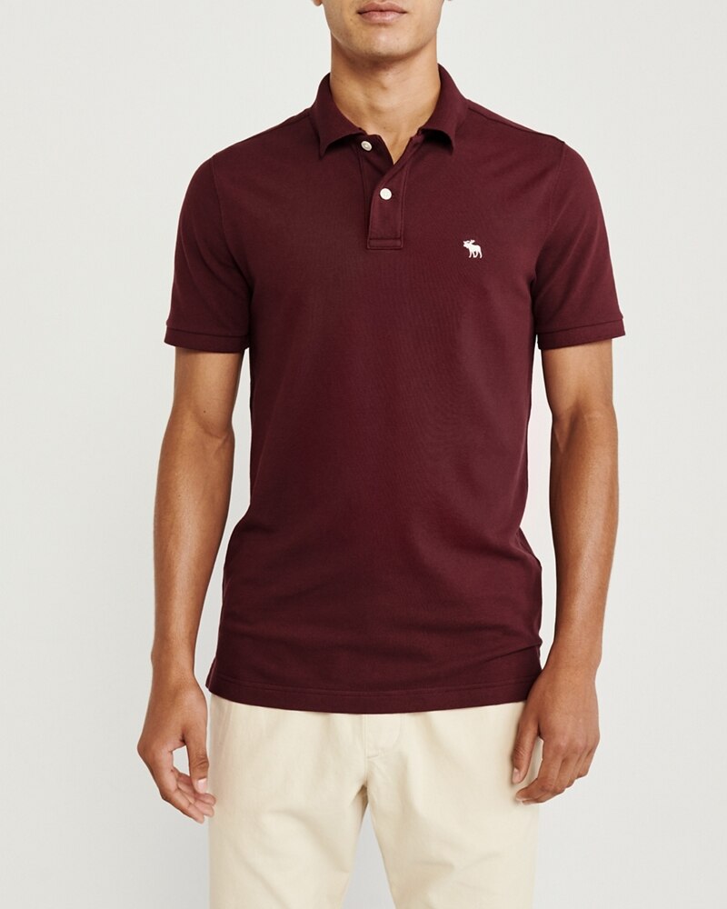 Hình Áo thun polo Abercrombie & Fitch AF-US-P58 Stretch Icon Polo Burgundy