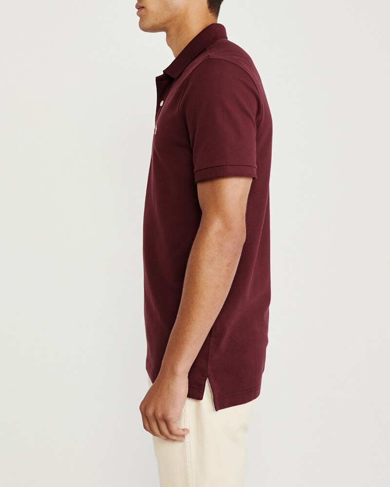 Hình Áo thun polo Abercrombie & Fitch AF-US-P58 Stretch Icon Polo Burgundy