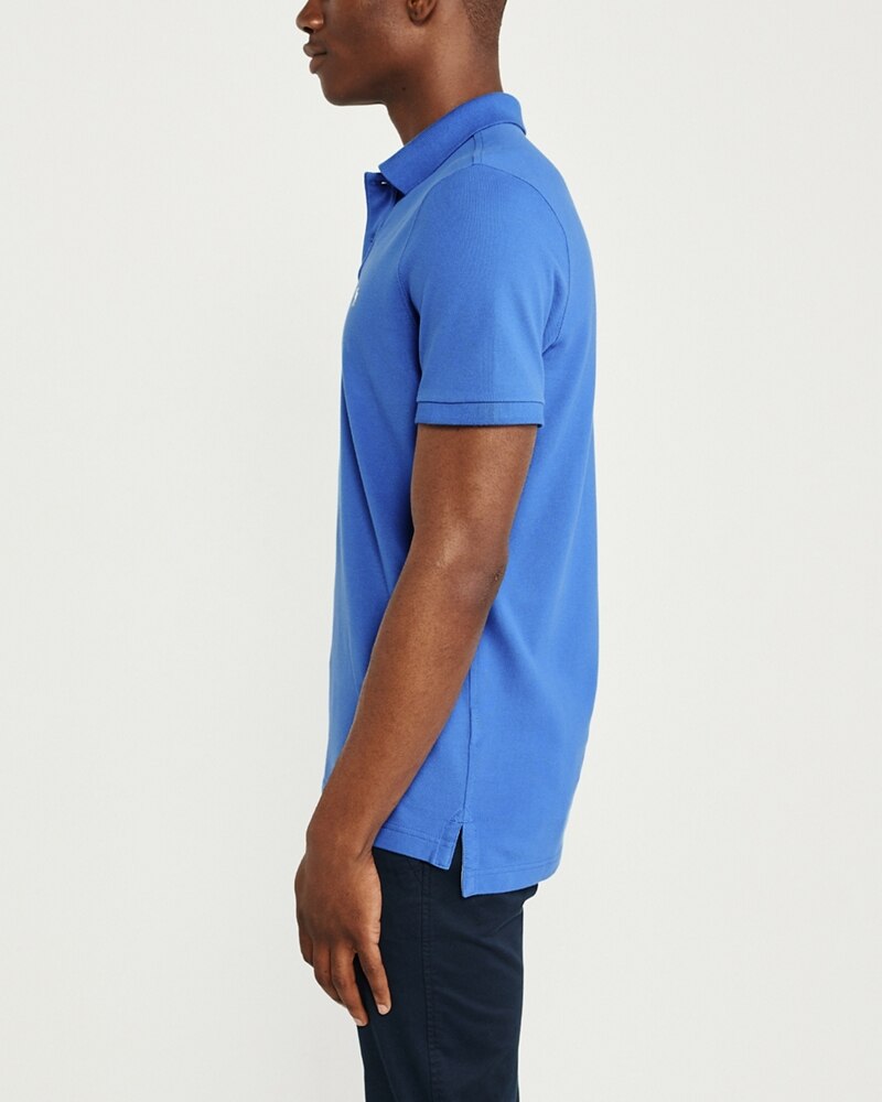 Hình Áo thun polo Abercrombie & Fitch AF-US-P59 Stretch Icon Polo Blue