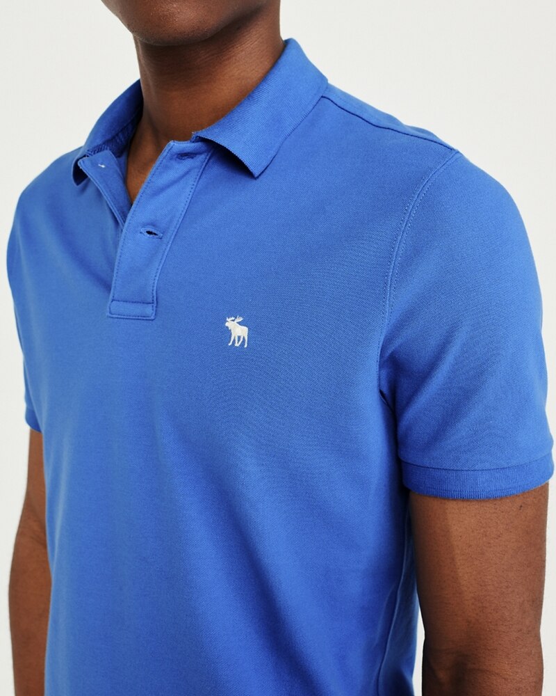 Hình Áo thun polo Abercrombie & Fitch AF-US-P59 Stretch Icon Polo Blue