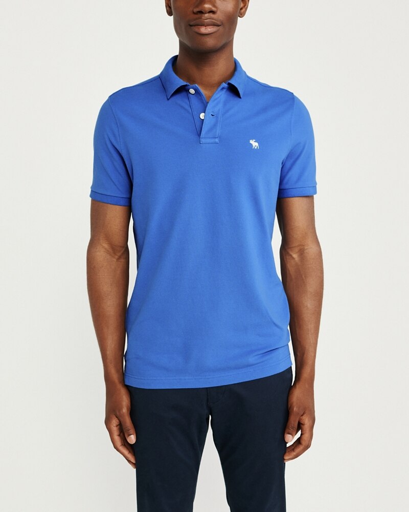 Hình Áo thun polo Abercrombie & Fitch AF-US-P59 Stretch Icon Polo Blue