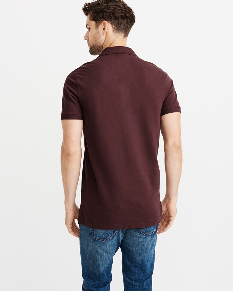 Hình Áo thun polo Abercrombie & Fitch AF-US-P60 Stretch Icon Polo Burgundy
