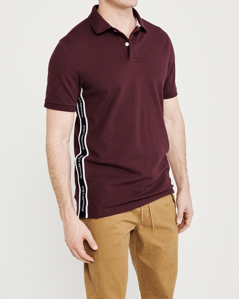 Hình Áo thun polo Abercrombie & Fitch AF-US-P62 Logo Tape Stretch Polo