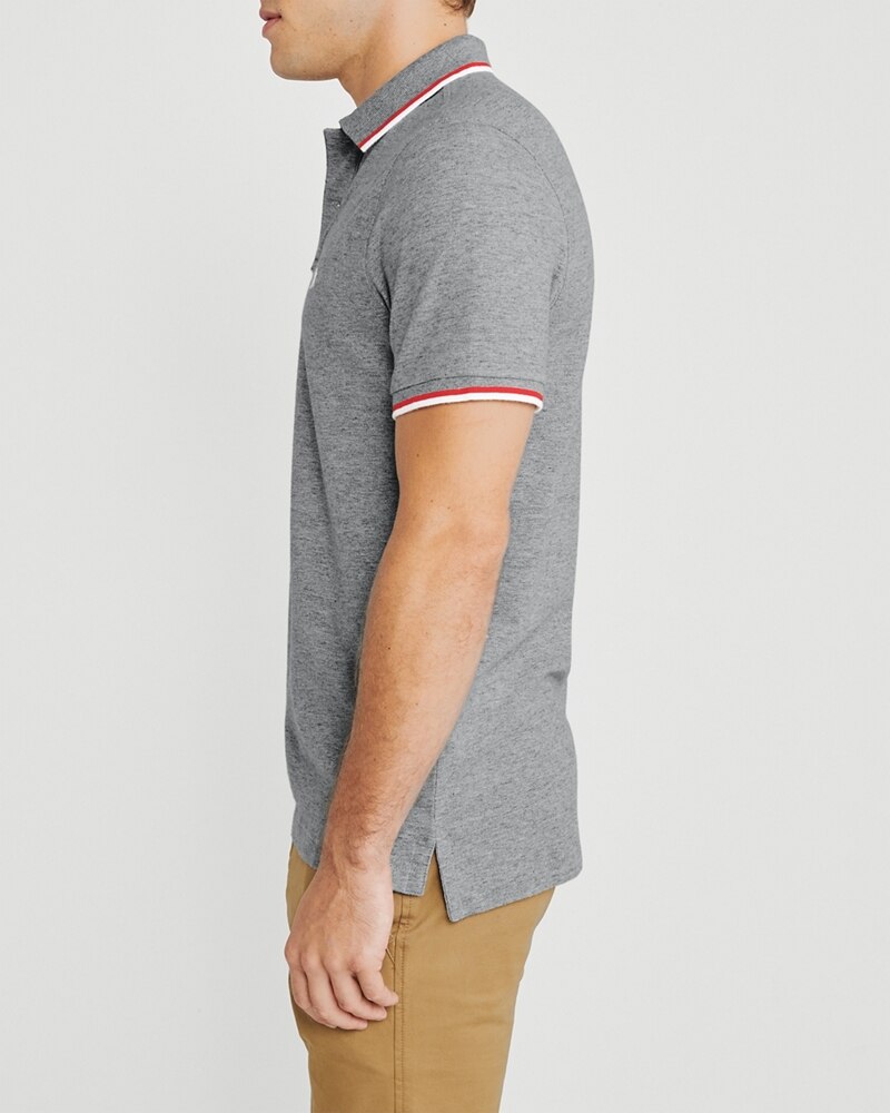 Hình Áo thun polo Abercrombie & Fitch AF-US-P64 Tipped Icon Stretch Polo