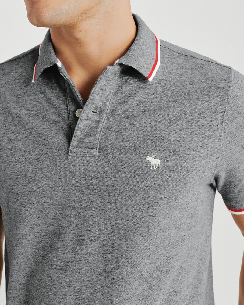 Hình Áo thun polo Abercrombie & Fitch AF-US-P64 Tipped Icon Stretch Polo