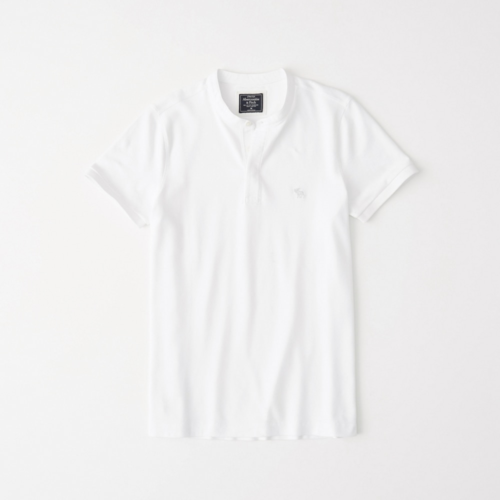 Hình Áo thun polo Abercrombie & Fitch AF-US-P67 Super Slim Banded Polo White