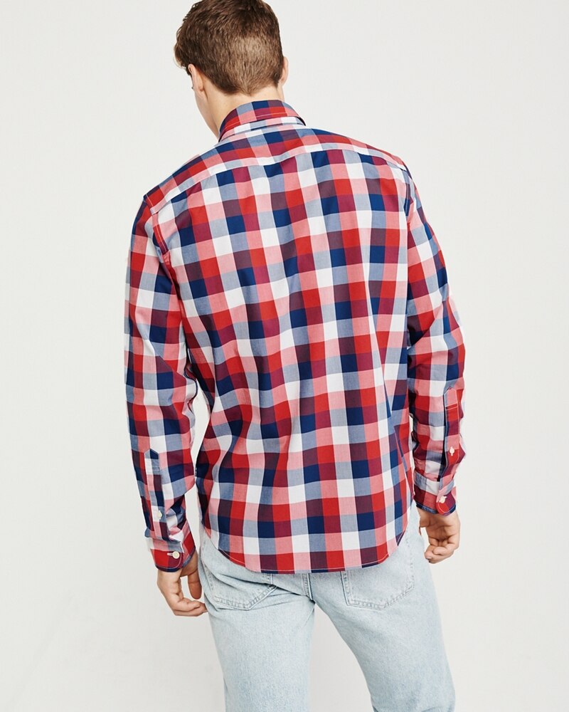 Hình Áo sơmi nam Abercrombie & Fitch AF-US-SM93 Check Poplin Shirt
