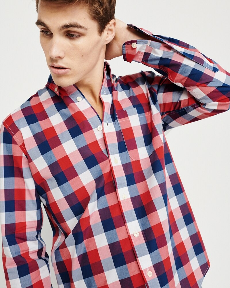 Hình Áo sơmi nam Abercrombie & Fitch AF-US-SM93 Check Poplin Shirt