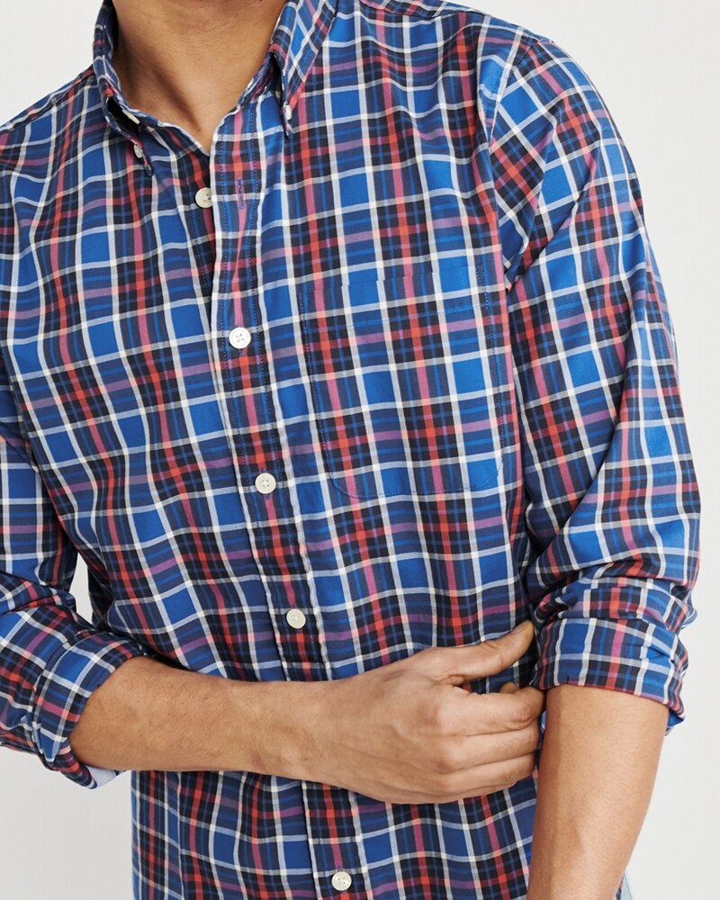 Hình Áo sơmi nam Abercrombie & Fitch AF-US-SM95 Plaid Poplin Shirt