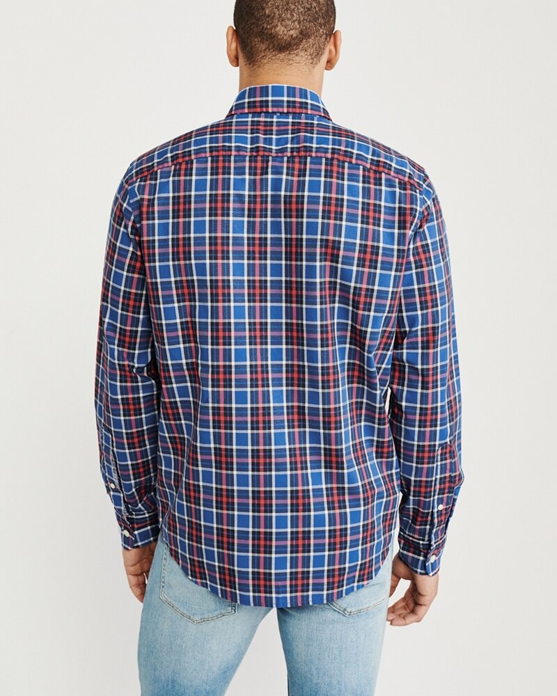 Hình Áo sơmi nam Abercrombie & Fitch AF-US-SM95 Plaid Poplin Shirt