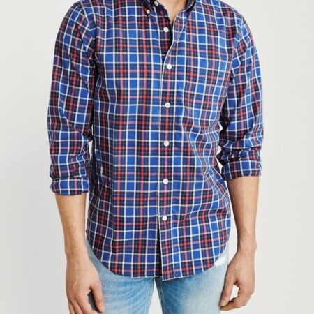 Hình Áo sơmi nam Abercrombie & Fitch AF-US-SM95 Plaid Poplin Shirt