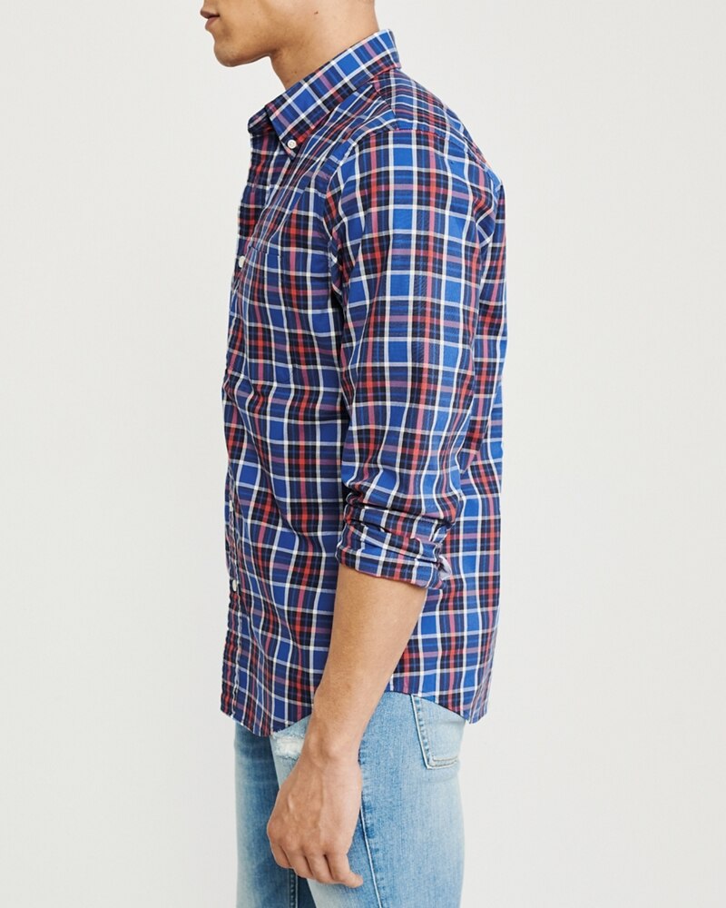 Hình Áo sơmi nam Abercrombie & Fitch AF-US-SM95 Plaid Poplin Shirt