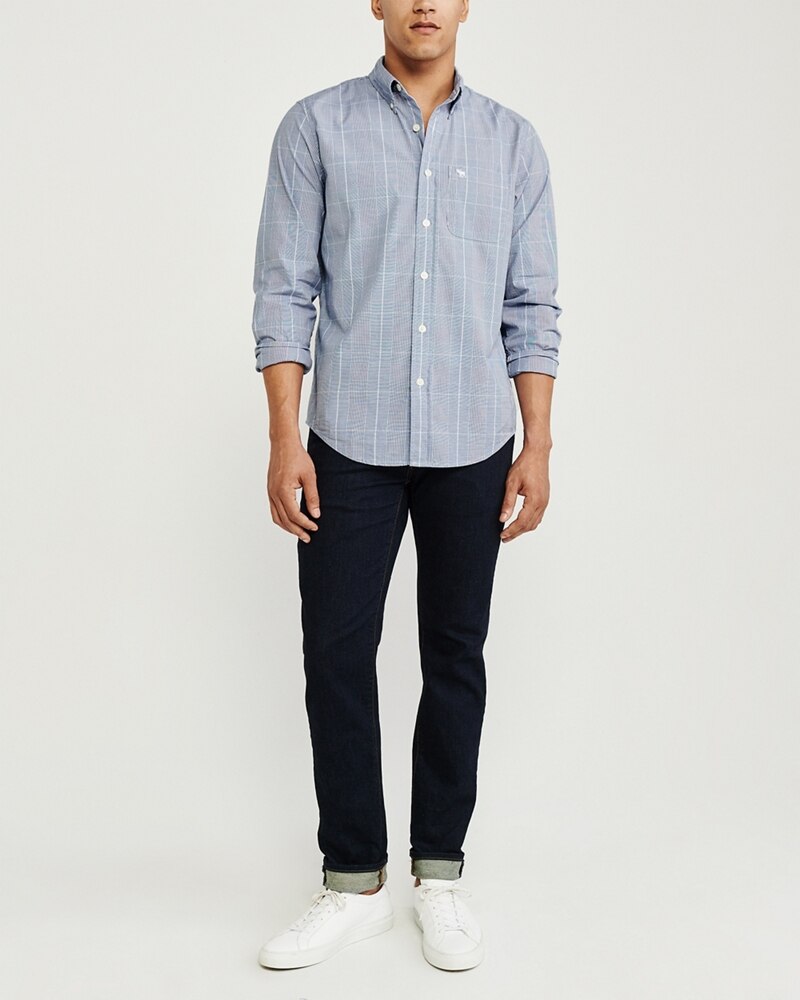 Hình Áo sơmi nam Abercrombie & Fitch AF-US-SM96 Icon Poplin Shirt