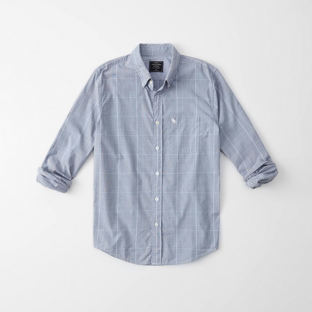 Hình Áo sơmi nam Abercrombie & Fitch AF-US-SM96 Icon Poplin Shirt