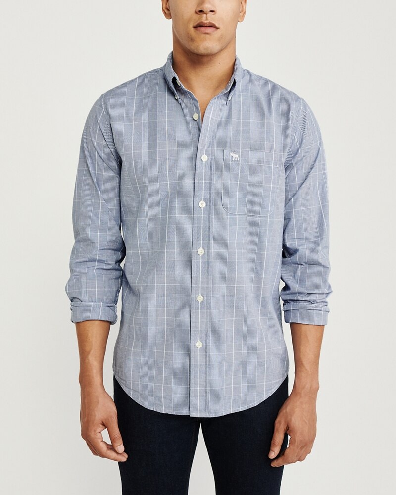 Hình Áo sơmi nam Abercrombie & Fitch AF-US-SM96 Icon Poplin Shirt