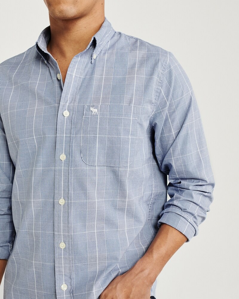 Hình Áo sơmi nam Abercrombie & Fitch AF-US-SM96 Icon Poplin Shirt