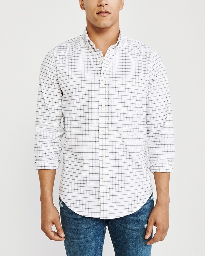 Hình Áo sơmi nam Abercrombie & Fitch AF-US-SM98 Oxford Shirt Signature Fit