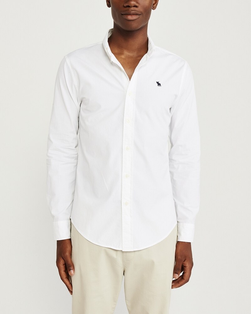 Hình Áo sơmi nam Abercrombie & Fitch AF-US-SM99 Super Slim Poplin Shirt