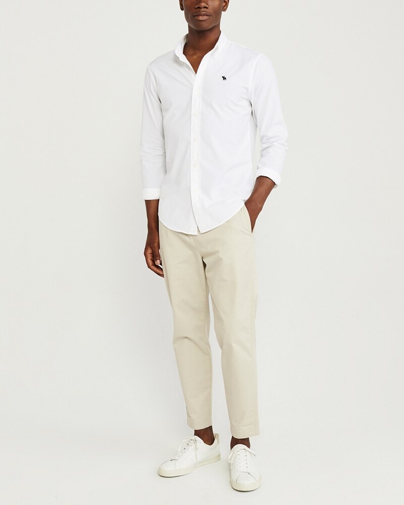 Hình Áo sơmi nam Abercrombie & Fitch AF-US-SM99 Super Slim Poplin Shirt