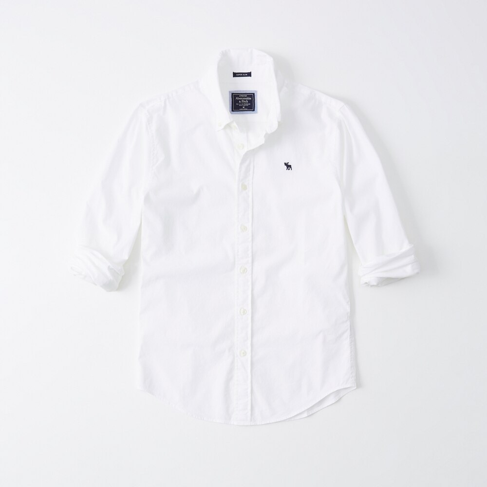 Hình Áo sơmi nam Abercrombie & Fitch AF-US-SM99 Super Slim Poplin Shirt
