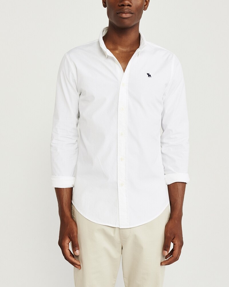 Hình Áo sơmi nam Abercrombie & Fitch AF-US-SM99 Super Slim Poplin Shirt