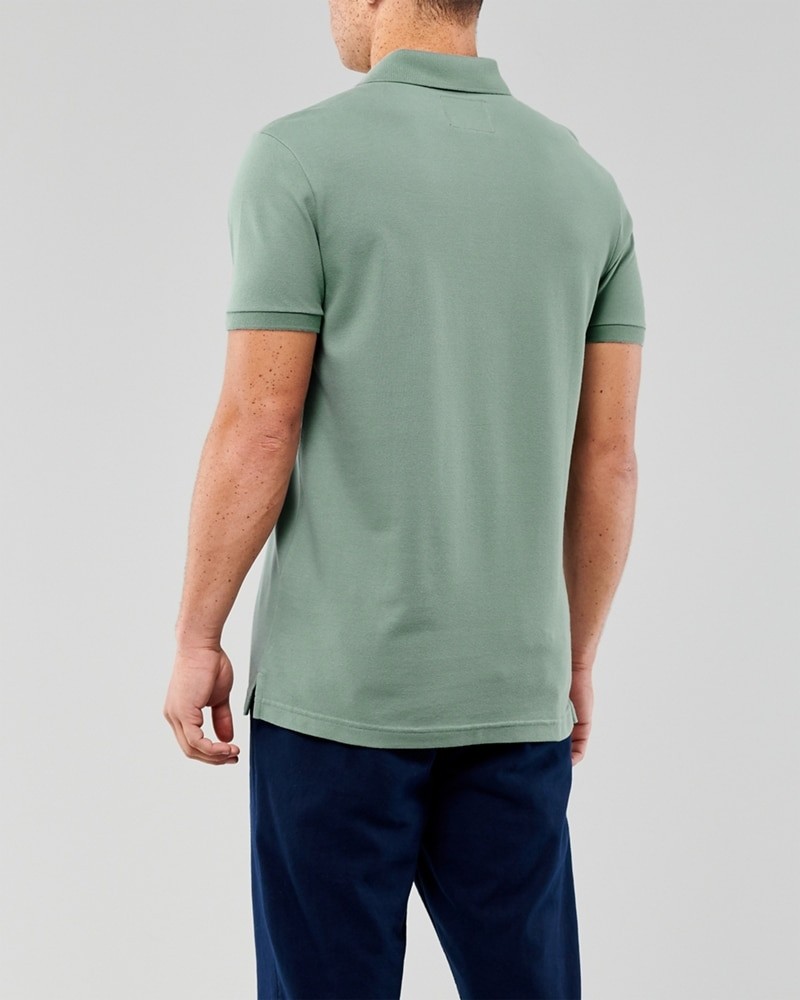 Hình Áo thun nam Hollister HCO-P219 Stretch Polo light olive