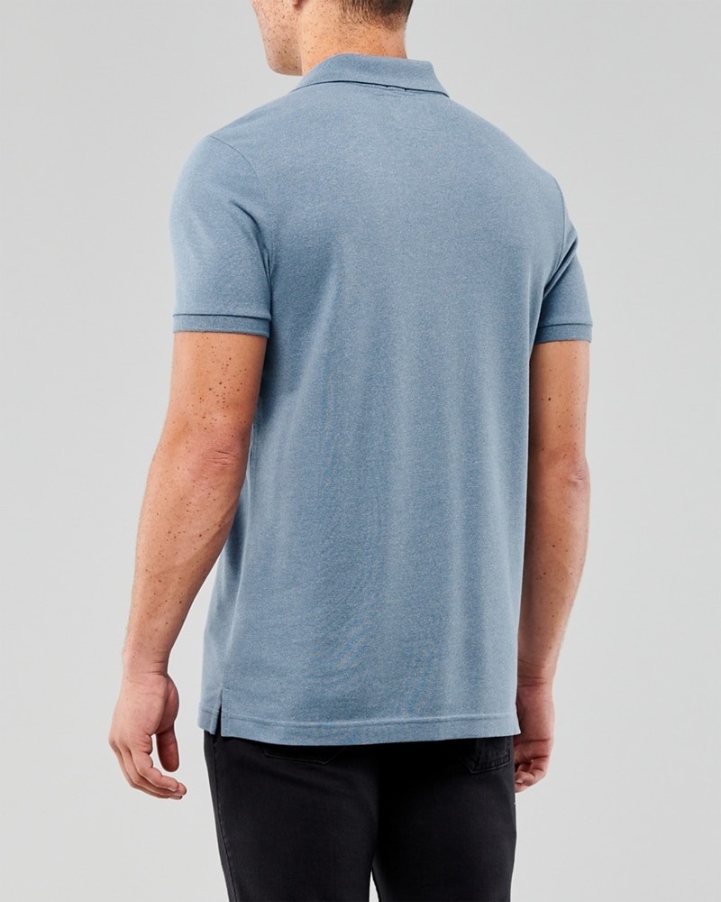 Hình Áo thun nam Hollister HCO-P220 Stretch Polo heather blue