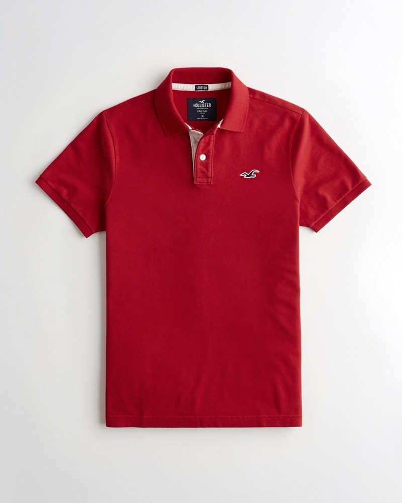 Hình Áo thun nam Hollister HCO-P222 Stretch Polo Red