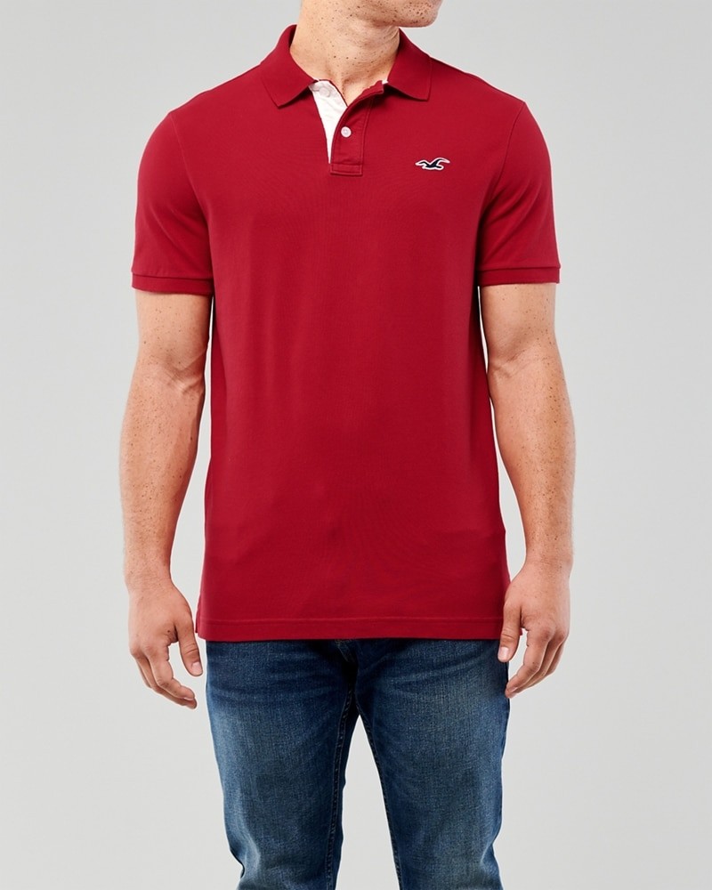 Hình Áo thun nam Hollister HCO-P222 Stretch Polo Red