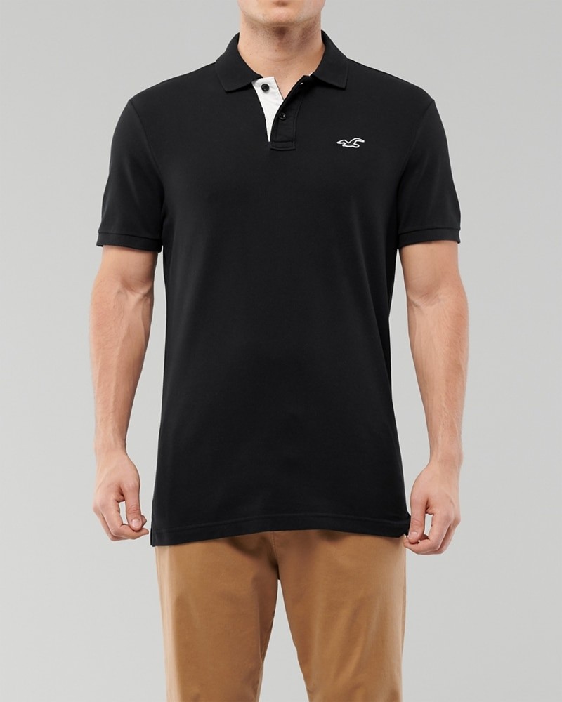 Hình Áo thun nam Hollister HCO-P223 Stretch Polo black