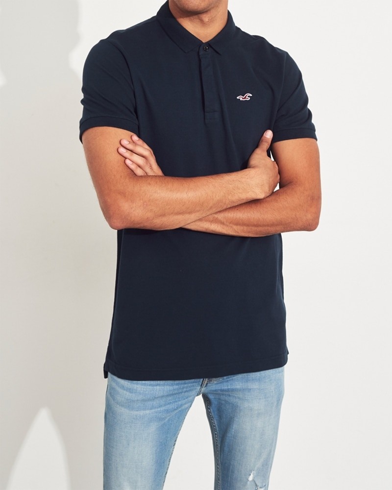 Hình Áo thun nam Hollister HCO-P224 Stretch Shrunken Collar Slim Fit Polo