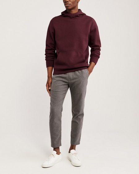 Hình Áo khoác nam Abercrombie & Fitch AF-KH01 Snorkel Hoodie BURGUNDY