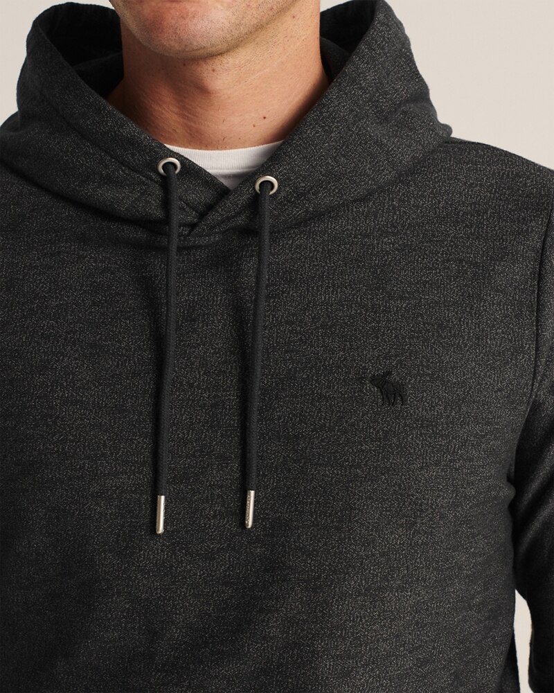 Hình Áo khoác nam Abercrombie & Fitch AF-KH04 Icon Hooded Tee heather black