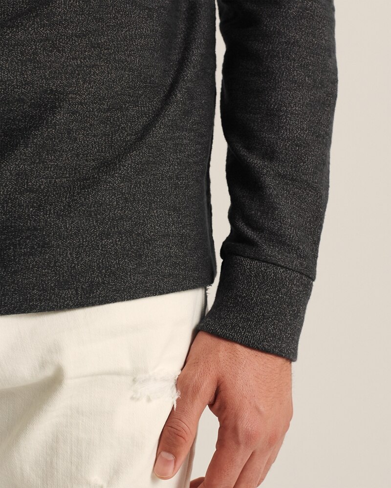 Hình Áo khoác nam Abercrombie & Fitch AF-KH04 Icon Hooded Tee heather black