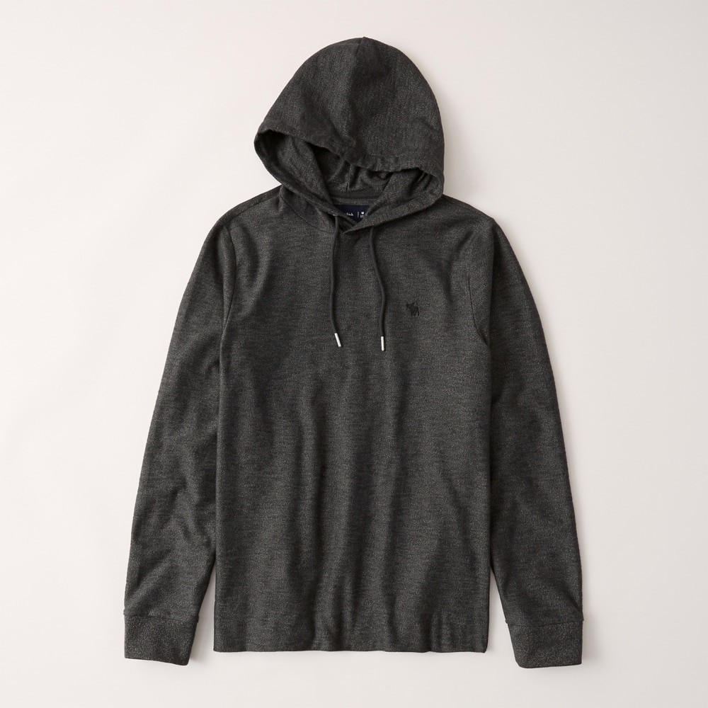 Hình Áo khoác nam Abercrombie & Fitch AF-KH04 Icon Hooded Tee heather black