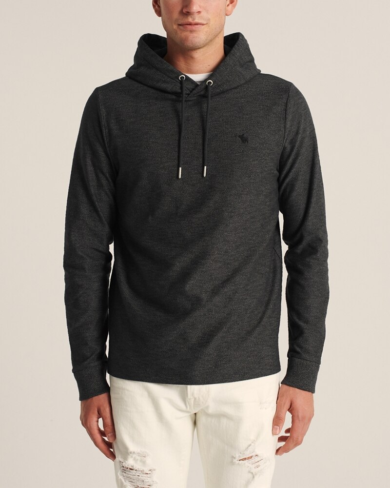 Hình Áo khoác nam Abercrombie & Fitch AF-KH04 Icon Hooded Tee heather black