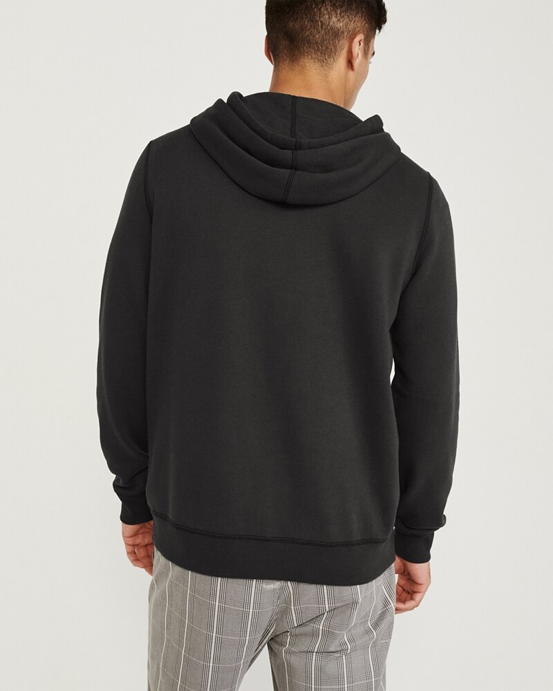 Hình Áo khoác nam Abercrombie & Fitch AF-KH05 Lightweight Logo Hoodie Black