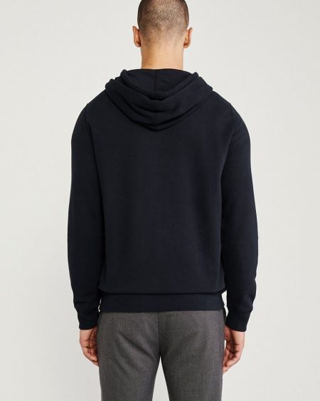 Hình Áo khoác nam Abercrombie & Fitch AF-KH06 Lightweight Logo Hoodie Navy Blue
