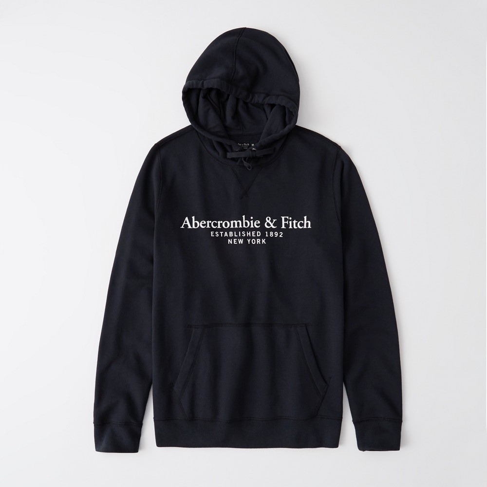 Hình Áo khoác nam Abercrombie & Fitch AF-KH06 Lightweight Logo Hoodie Navy Blue