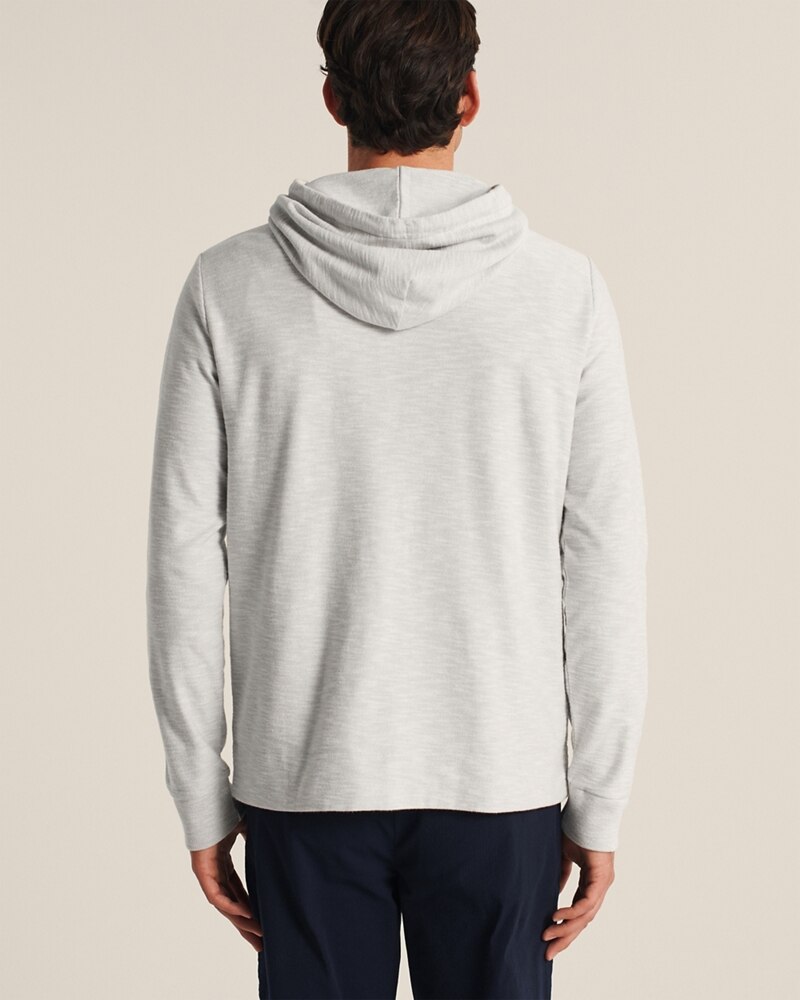 Hình Áo khoác nam Abercrombie & Fitch AF-KH10 Icon Hooded Tee light grey