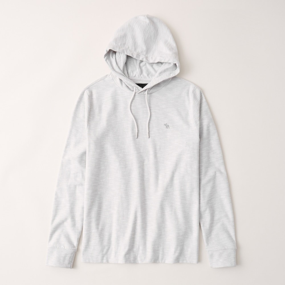 Hình Áo khoác nam Abercrombie & Fitch AF-KH10 Icon Hooded Tee light grey